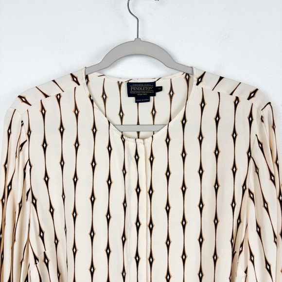 NWT Pendleton Belted Long Sleeve Viscose Blouse Sz 18 - Picture 3 of 10